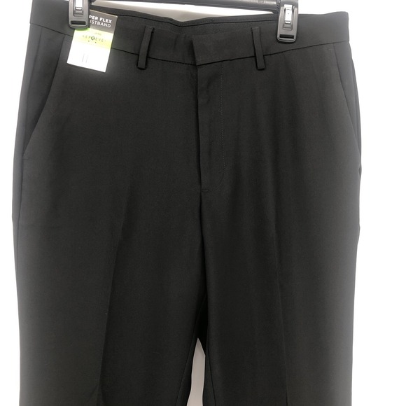 Kenneth Cole Dress Pants Mens 32x34 Black  Slim Fit Stretch Tapered Performance - Picture 1 of 8